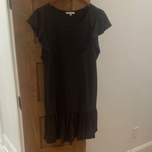 Z Supply Black Ruffle Sleeve Mini Dress